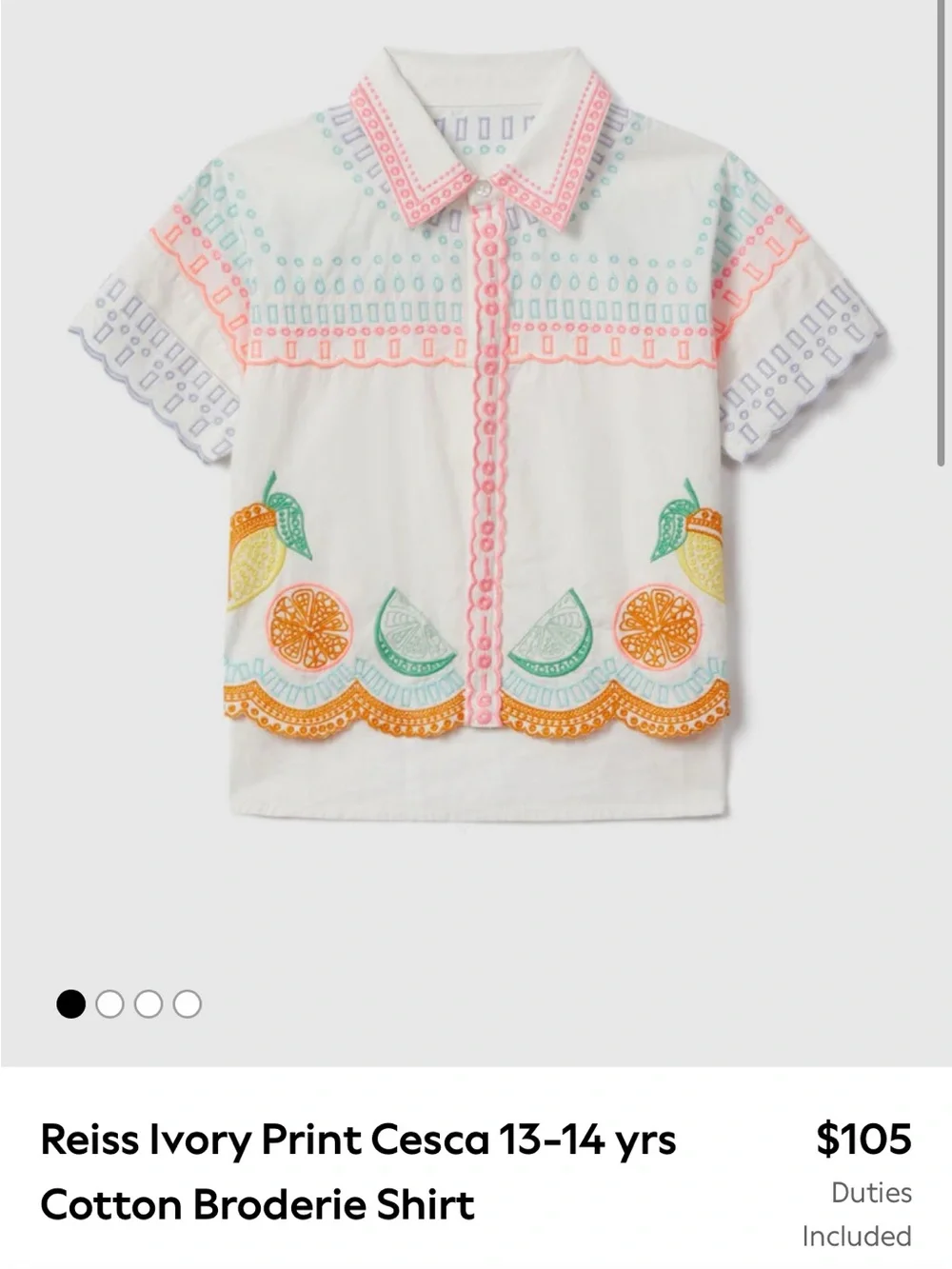 Reiss white button